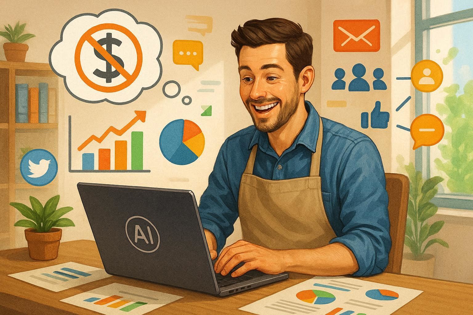 Как получать клиентов через AI без бюджета