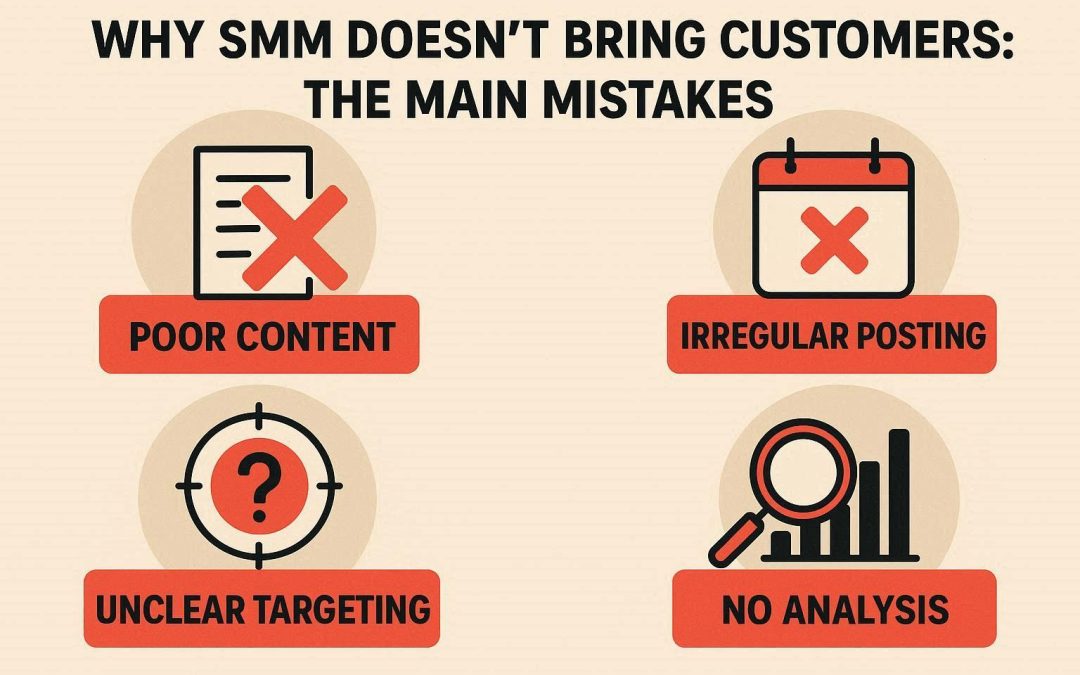 Почему SMM не приносит клиентов: главные ошибки